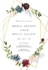 Geometric & Flowers - Bridal Shower Invitation